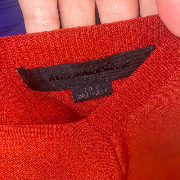 Alexander Wang Red Dress Short Sleeve Knit Body Con size Medium - Picture 4 of 4